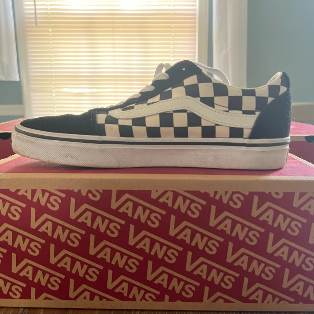 Slightly worn checked vans